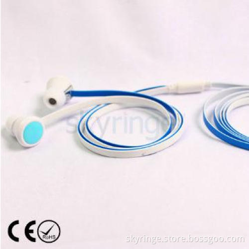 Cool flat cable earphone with mic under CE and Rohs